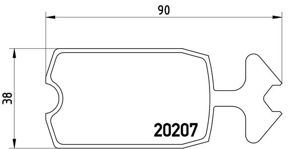 BREMBO BREP61002 fékbetét készlet, tárcsafék