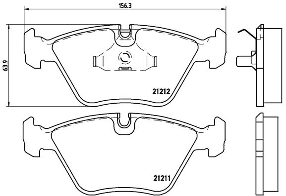 BREMBO 1001063031 P61049 - Első fékbetét készlet