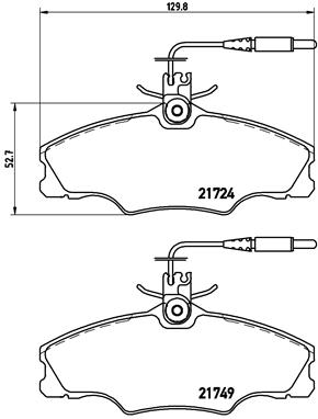 BREMBO BREP61056 fékbetét készlet, tárcsafék