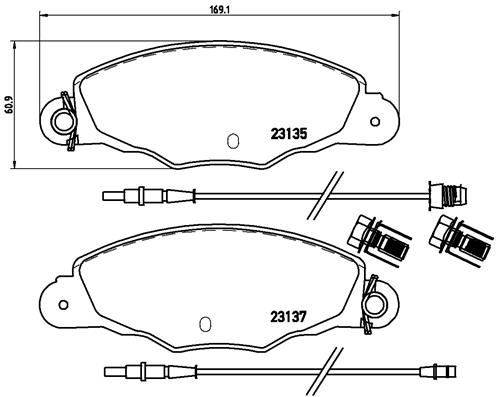 BREMBO BREP61061 fékbetét készlet, tárcsafék