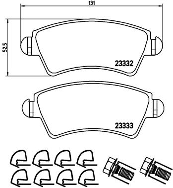 BREMBO BP61067 Fékbetét készlet, tárcsafék