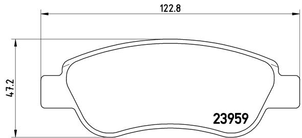 BREMBO  fékbetét készlet, tárcsafék