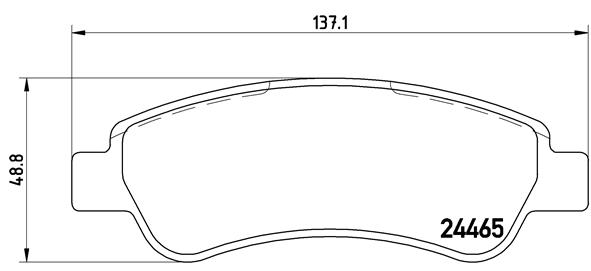 BREMBO BREP61091 fékbetét készlet, tárcsafék