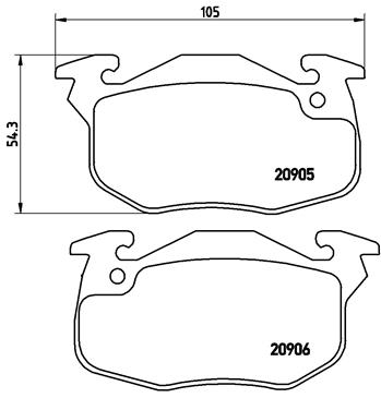 BREMBO 1001063079 P61097 - Első fékbetét készlet