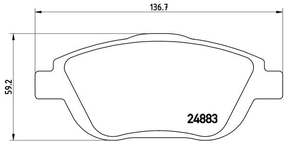 BREMBO BP61103 Fékbetét készlet, tárcsafék