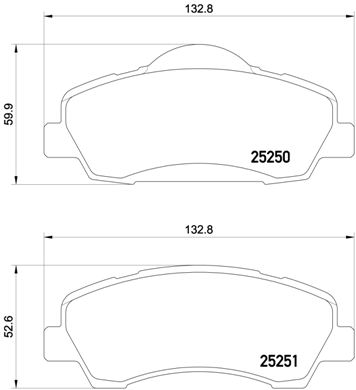 BREMBO BREP61113 fékbetét készlet, tárcsafék