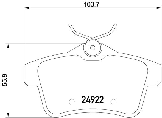 BREMBO BREP61114X fékbetét készlet, tárcsafék