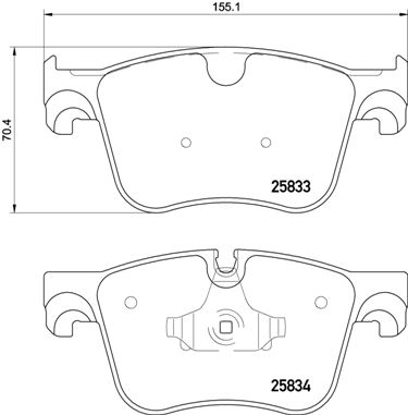 BREMBO BREP61123 fékbetét készlet, tárcsafék