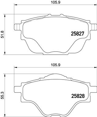 BREMBO P61124 Fékbetét készlet, tárcsafék