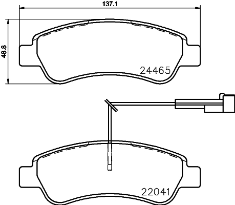 BREMBO BREP61125 fékbetét készlet, tárcsafék