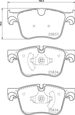 BREMBO BREP61127 fékbetét készlet, tárcsafék