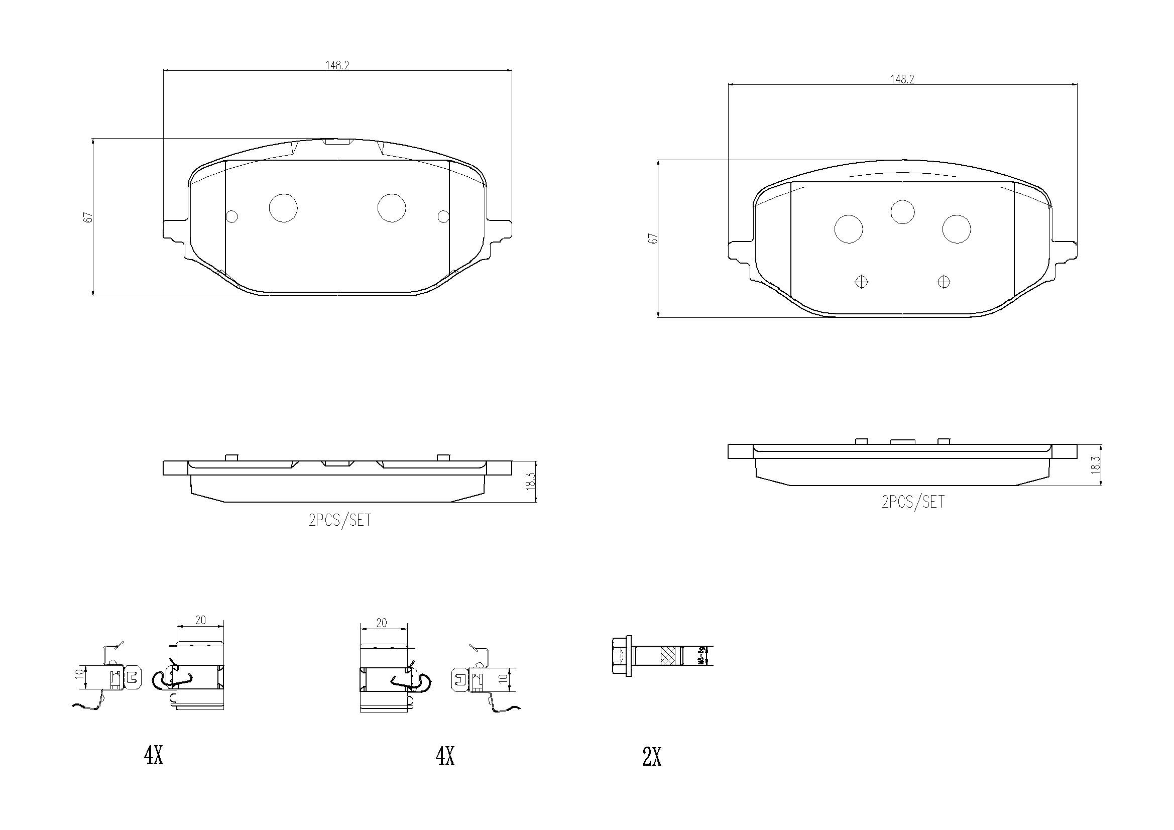 BREMBO BREP61142 fékbetét készlet, tárcsafék