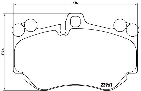 BREMBO BP65016 Fékbetét készlet, tárcsafék