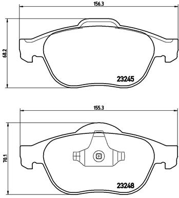 BREMBO BREP68032 fékbetét készlet, tárcsafék