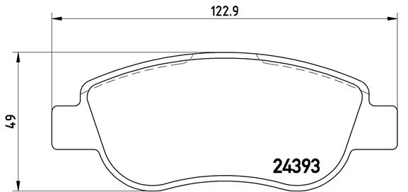 BREMBO  fékbetét készlet, tárcsafék