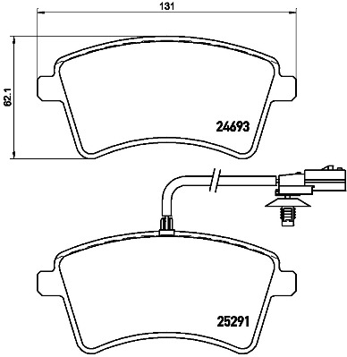 BREMBO BREP68058 fékbetét készlet, tárcsafék