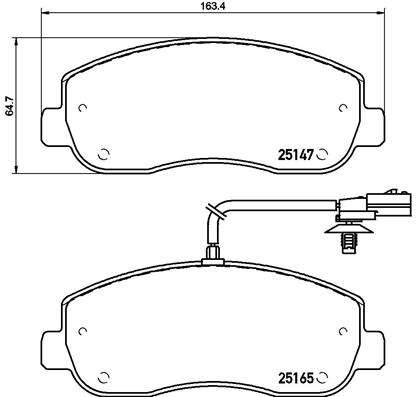 BREMBO P68062 Fékbetét készlet, tárcsafék