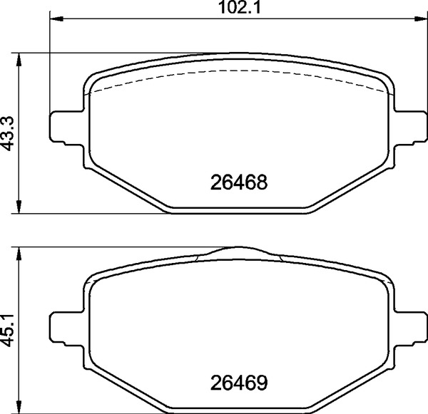 BREMBO BREP68076 fékbetét készlet, tárcsafék