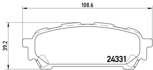 BREMBO P78014 Fékbetét készlet, tárcsafék