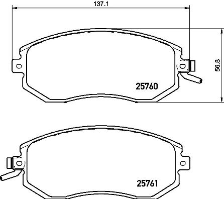 BREMBO BREP78021X fékbetét készlet, tárcsafék