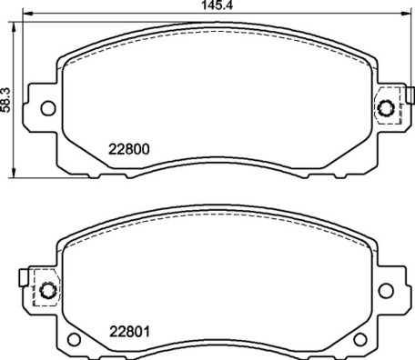 BREMBO BREP78028 fékbetét készlet, tárcsafék