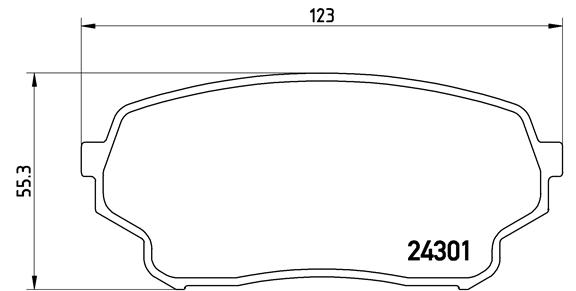 BREMBO P79019 Fékbetét készlet, tárcsafék