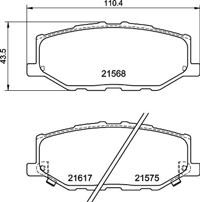 BREMBO BREP79040 fékbetét készlet, tárcsafék