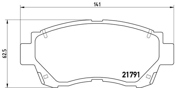 BREMBO  fékbetét készlet, tárcsafék