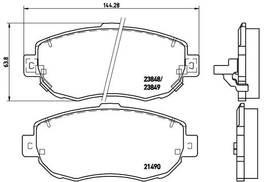 BREMBO BP83037 Fékbetét készlet, tárcsafék