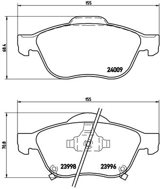 BREMBO BP83043 Fékbetét készlet, tárcsafék