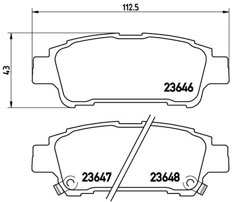 BREMBO BP83056 Fékbetét készlet, tárcsafék