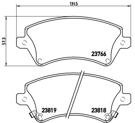 BREMBO BREP83064 fékbetét készlet, tárcsafék