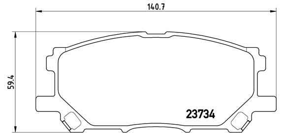 BREMBO BP83067 Fékbetét készlet, tárcsafék