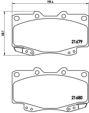 BREMBO BREP83069 fékbetét készlet, tárcsafék