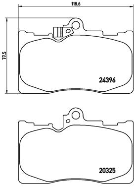 BREMBO BP83072 Fékbetét készlet, tárcsafék