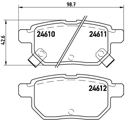 BREMBO 1001063266 P83083 - Fékbetét készlet, tárcsafék