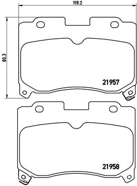 BREMBO BREP83090 fékbetét készlet, tárcsafék