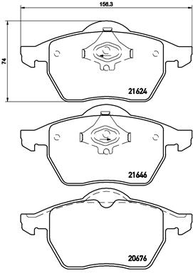 BREMBO BREP85036 fékbetét készlet, tárcsafék