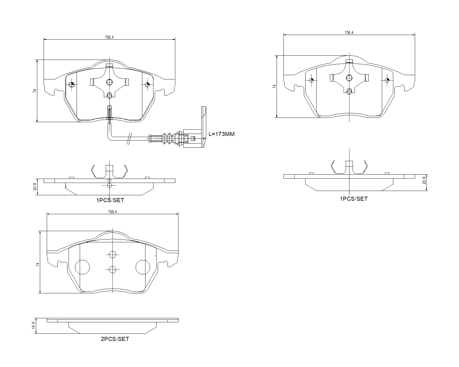 BREMBO BREP85045X fékbetét készlet, tárcsafék