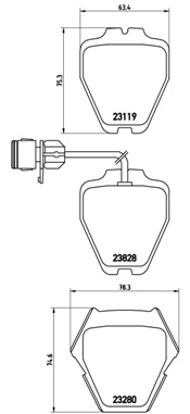 BREMBO BP85054 Fékbetét készlet, tárcsafék