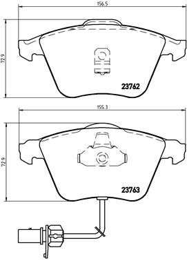 BREMBO P85056 Fékbetét készlet, tárcsafék