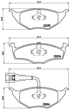 BREMBO BREP85063 fékbetét készlet, tárcsafék