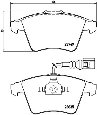 BREMBO BREP85090 fékbetét készlet, tárcsafék