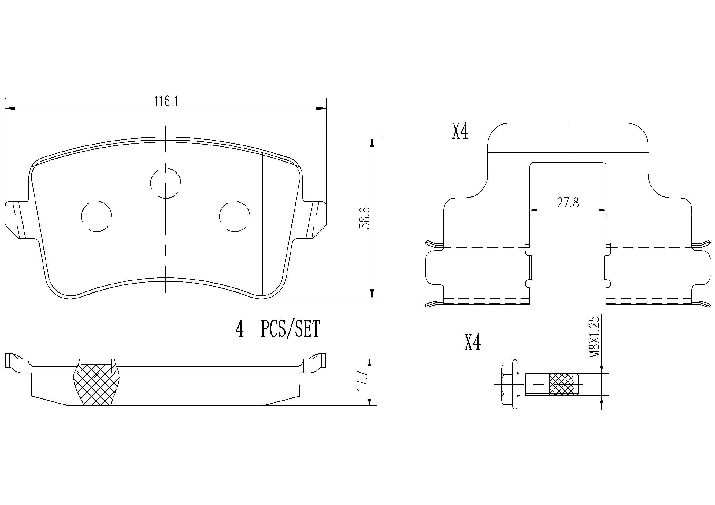 BREMBO BREP85100NX Fékbetét