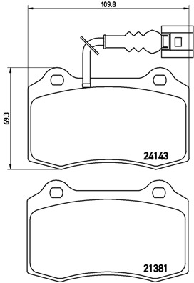 BREMBO BREP85104 fékbetét készlet, tárcsafék