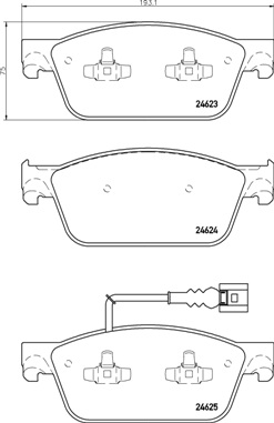 BREMBO BREP85141 fékbetét készlet, tárcsafék