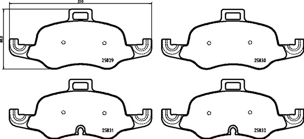 BREMBO BREP85160 fékbetét készlet, tárcsafék