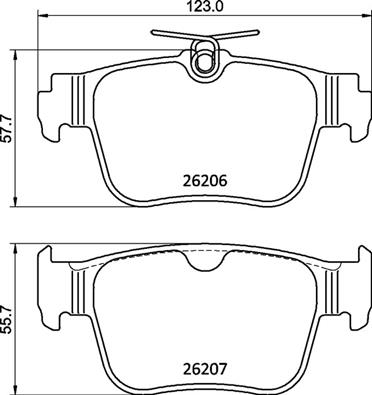 BREMBO BREP85184 fékbetét készlet, tárcsafék