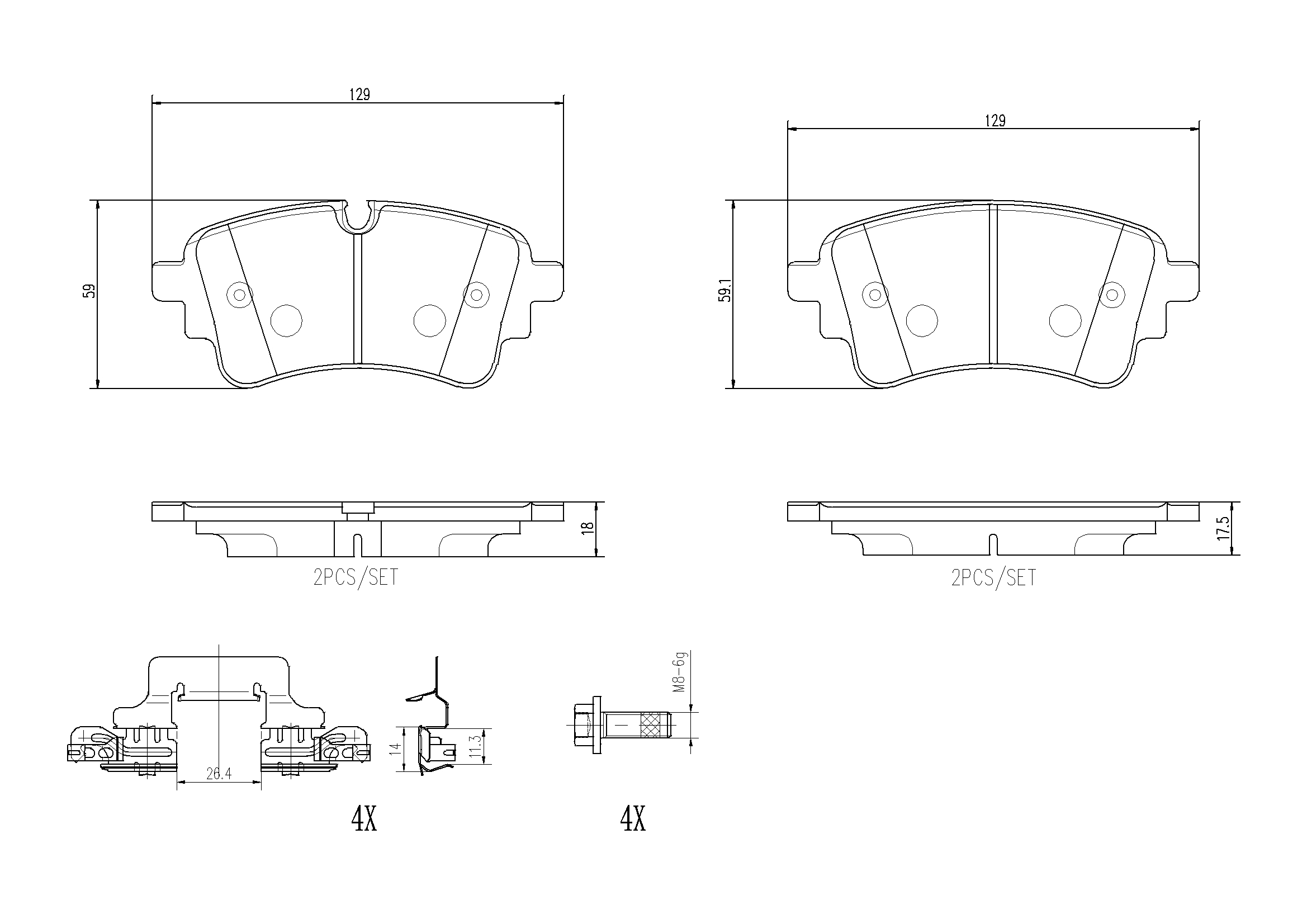 BREMBO BREP85185NX Fékbetét