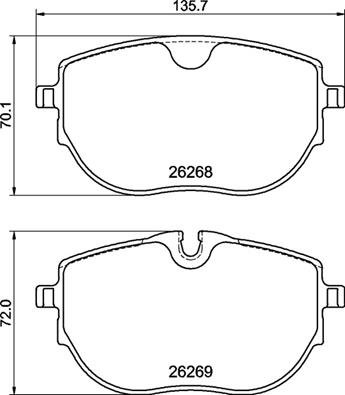 BREMBO BREP85187 fékbetét készlet, tárcsafék